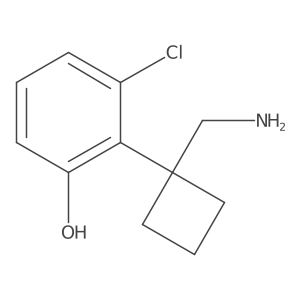2-[1-(Aminomethyl)cyclobutyl]-3-chlorophenol结构式