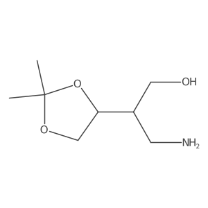 3-Amino-2-(2,2-dimethyl-1,3-dioxolan-4-yl)propan-1-ol结构式