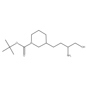 Tert-butyl 3-(3-amino-4-hydroxybutyl)piperidine-1-carboxylate Structure