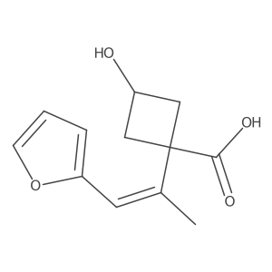 1-[1-(Furan-2-yl)prop-1-en-2-yl]-3-hydroxycyclobutane-1-carboxylic acid结构式