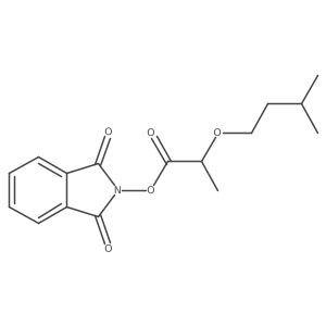 1,3-dioxo-2,3-dihydro-1H-isoindol-2-yl 2-(3-methylbutoxy)propanoate结构式