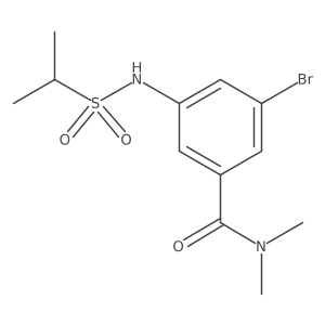 3-Bromo-N,N-dimethyl-5-(propane-2-sulfonylamino)-benzamide Structure