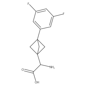 2-Amino-2-[3-(3,5-difluorophenyl)-1-bicyclo[1.1.1]pentanyl]acetic acid Structure