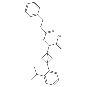 2-(Phenylmethoxycarbonylamino)-2-[3-(2-propan-2-ylphenyl)-1-bicyclo[1.1.1]pentanyl]acetic acid结构式