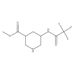 FC(C(=O)NC1CC(Cnc1)C(=O)OC)(F)F Structure
