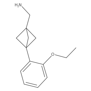 [3-(2-Ethoxyphenyl)-1-bicyclo[1.1.1]pentanyl]methanamine结构式