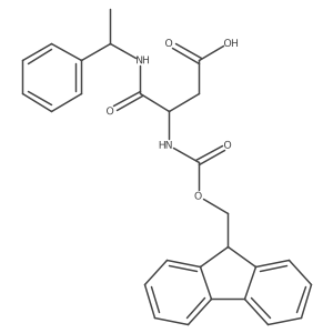 3-({[(9H-fluoren-9-yl)methoxy]carbonyl}amino)-3-{[(1R)-1-phenylethyl]carbamoyl}propanoic acid Structure