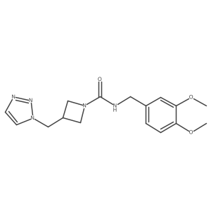 N-[(3,4-Dimethoxyphenyl)methyl]-3-(triazol-1-ylmethyl)azetidine-1-carboxamide结构式