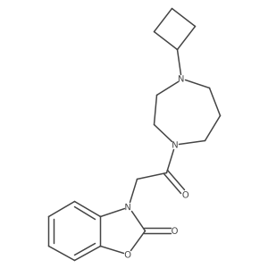 3-[2-(4-cyclobutyl-1,4-diazepan-1-yl)-2-oxo-ethyl]-1,3-benzoxazol-2-one结构式