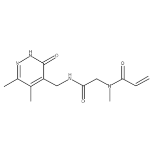 N-[2-[(3,4-Dimethyl-6-oxo-1H-pyridazin-5-yl)methylamino]-2-oxoethyl]-N-methylprop-2-enamide结构式