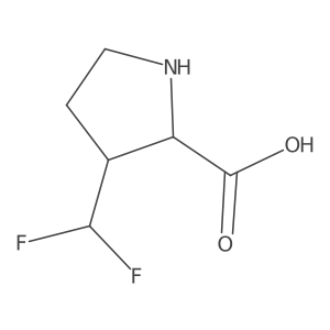 3-(Difluoromethyl)pyrrolidine-2-carboxylic acid结构式