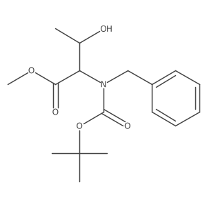 methyl (2S,3R)-2-{benzyl[(tert-butoxy)carbonyl]amino}-3-hydroxybutanoate结构式