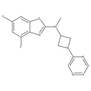 4,6-Difluoro-N-methyl-N-(1-pyrazin-2-ylazetidin-3-yl)-1,3-benzothiazol-2-amine结构式