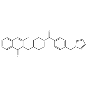 3-[(1-{4-[(1H-imidazol-1-yl)methyl]benzoyl}piperidin-4-yl)methyl]-2-methyl-3,4-dihydroquinazolin-4-one结构式