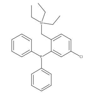 (5-Chloro-2-((triethylsilyl)methyl)phenyl)diphenylphosphane结构式