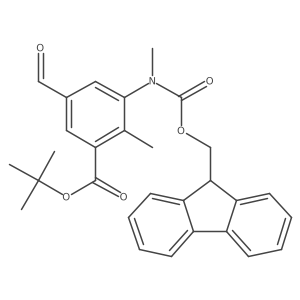 tert-butyl 3-({[(9H-fluoren-9-yl)methoxy]carbonyl}(methyl)amino)-5-formyl-2-methylbenzoate结构式