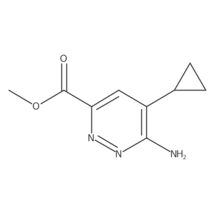 Methyl 6-amino-5-cyclopropylpyridazine-3-carboxylate结构式