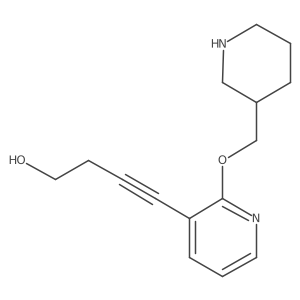 4-{2-[(Piperidin-3-yl)methoxy]pyridin-3-yl}but-3-yn-1-ol结构式