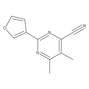 2-(Furan-3-yl)-5,6-dimethylpyrimidine-4-carbonitrile结构式