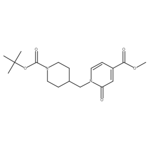 Methyl 1-({1-[(tert-butoxy)carbonyl]piperidin-4-yl}methyl)-2-oxo-1,2-dihydropyridine-4-carboxylate Structure