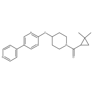 2-{[1-(2,2-Dimethylcyclopropanecarbonyl)piperidin-4-yl]oxy}-5-(pyridin-4-yl)pyrimidine Structure