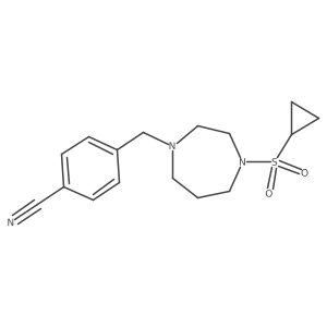 4-{[4-(Cyclopropanesulfonyl)-1,4-diazepan-1-yl]methyl}benzonitrile结构式