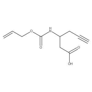 (3R)-3-{[(prop-2-en-1-yloxy)carbonyl]amino}hex-5-ynoic acid结构式