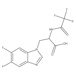 3-(5,6-difluoro-1H-1,3-benzodiazol-1-yl)-2-(2,2,2-trifluoroacetamido)propanoic acid Structure