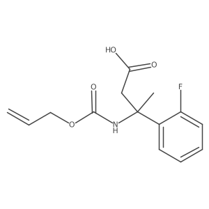 3-(2-Fluorophenyl)-3-{[(prop-2-en-1-yloxy)carbonyl]amino}butanoic acid结构式