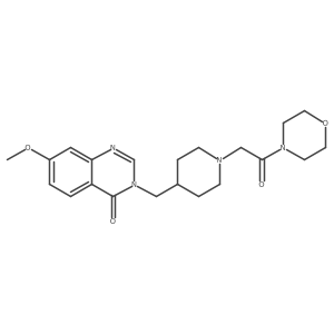 7-Methoxy-3-({1-[2-(morpholin-4-yl)-2-oxoethyl]piperidin-4-yl}methyl)-3,4-dihydroquinazolin-4-one Structure