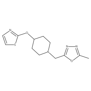 1-[(5-Methyl-1,3,4-oxadiazol-2-yl)methyl]-4-(1,3-thiazol-2-yloxy)piperidine结构式