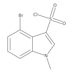 4-bromo-1-methyl-1H-indole-3-sulfonyl chloride Structure
