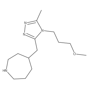 4-((4-(3-Methoxypropyl)-5-methyl-4H-1,2,4-triazol-3-yl)methyl)azepane结构式