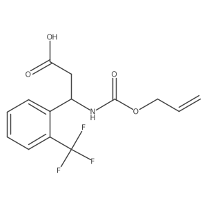 (3R)-3-{[(prop-2-en-1-yloxy)carbonyl]amino}-3-[2-(trifluoromethyl)phenyl]propanoic acid结构式