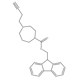 (9H-fluoren-9-yl)methyl 4-(but-3-yn-1-yl)-1,4-diazepane-1-carboxylate结构式