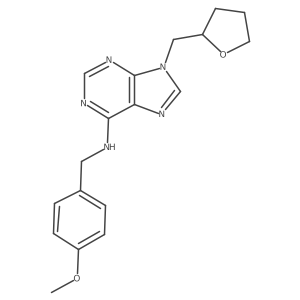 N-[(4-methoxyphenyl)methyl]-9-[(oxolan-2-yl)methyl]-9H-purin-6-amine结构式