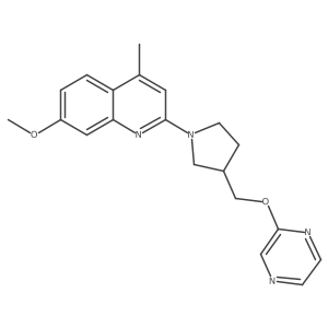 7-Methoxy-4-methyl-2-{3-[(pyrazin-2-yloxy)methyl]pyrrolidin-1-yl}quinoline结构式