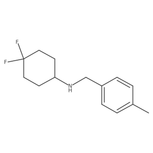 4,4-Difluoro-N-(4-methylbenzyl)cyclohexanamine Structure