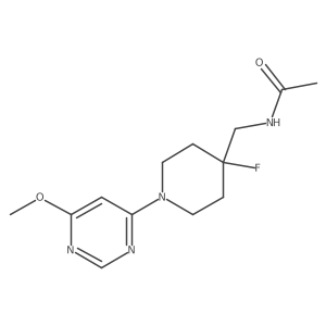 N-{[4-fluoro-1-(6-methoxypyrimidin-4-yl)piperidin-4-yl]methyl}acetamide结构式