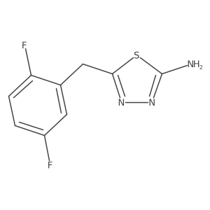 2-Amino-5-(2,5-difluorobenzyl)-1,3,4-thiadiazole结构式
