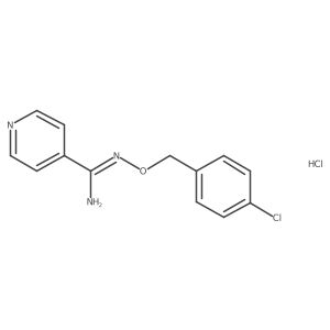 (Z)-N'-[(4-chlorophenyl)methoxy]pyridine-4-carboximidamide hydrochloride Structure