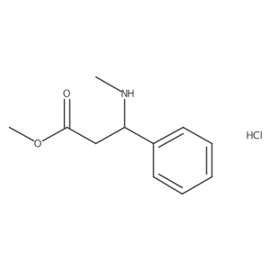 Methyl 3-(methylamino)-3-phenylpropanoate hydrochloride结构式