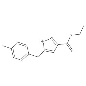 Ethyl 3-(4-methylbenzyl)-1H-pyrazole-5-carboxylate Structure