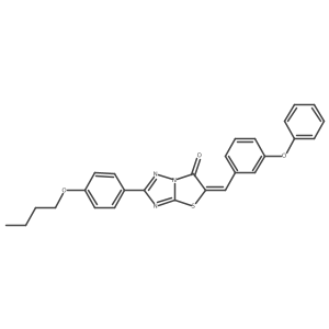 2-(4-Butoxyphenyl)-5-(3-phenoxybenzylidene)thiazolo[3,2-b][1,2,4]triazol-6(5H)-one结构式