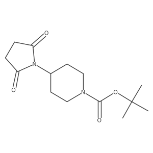 Tert-butyl 4-(2,5-dioxopyrrolidin-1-yl)piperidine-1-carboxylate结构式