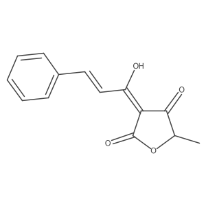 2(5H)-Furanone, 4-hydroxy-5-methyl-3-(1-oxo-3-phenyl-2-propenyl)-, (E)- Structure