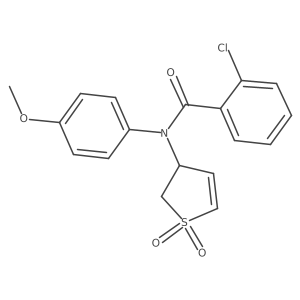 2-chloro-N-(1,1-dioxido-2,3-dihydrothiophen-3-yl)-N-(4-methoxyphenyl)benzamide结构式