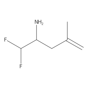 1.1-Difluoro-2-amino-4-methyl-4-pentene结构式