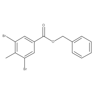 Phenylmethyl 3,5-dibromo-4-methylbenzoate结构式
