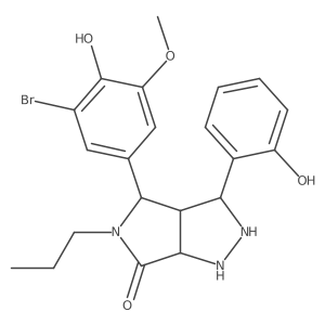 4-(3-Bromo-4-hydroxy-5-methoxyphenyl)-3-(2-hydroxyphenyl)-5-propyl-1,2,3,3a,4,6a-hexahydropyrrolo[3,4-c]pyrazol-6-one Structure